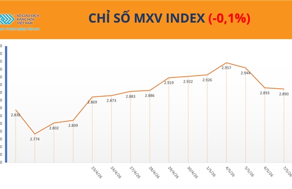 MXV-Index giảm nhẹ phiên thứ hai, ca cao tiếp tục đi ngược xu hướng thị trường