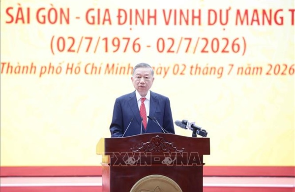 Tổng Bí thư, Chủ tịch nước Tô Lâm dự Lễ kỷ niệm 50 năm Ngày TP Sài Gòn - Gia Định vinh dự mang tên Chủ tịch Hồ Chí Minh