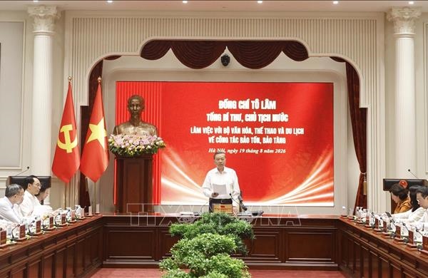 Tổng Bí thư, Chủ tịch nước Tô Lâm làm việc với Bộ Văn hóa, Thể thao và Du lịch