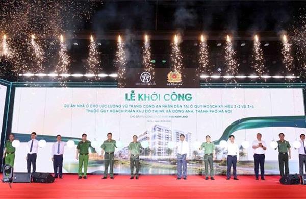 Khởi công dự án nhà ở cho lực lượng vũ trang CAND tại Đông Anh, Hà Nội
