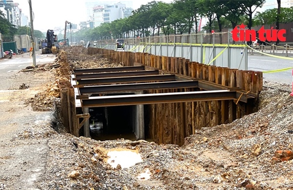 Hiện trạng thi công dự án chống ngập trên đường Võ Chí Công