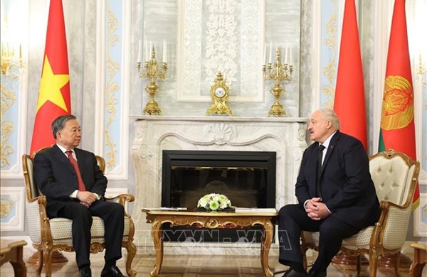 Tổng Bí thư Tô Lâm hội đàm với Tổng thống Belarus