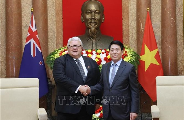Chủ tịch nước Lương Cường tiếp Chủ tịch Quốc hội New Zealand