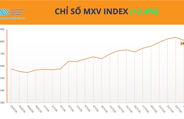 Lực mua áp đảo, MXV-Index tăng tuần thứ 5 liên tiếp