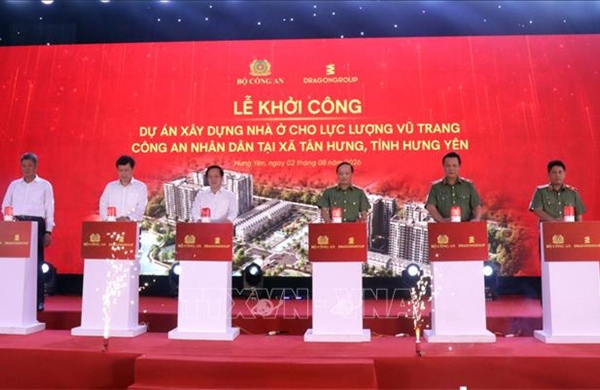 Hưng Yên: Khởi công dự án nhà ở xã hội cho lực lượng vũ trang Công an nhân dân