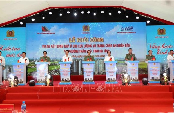 Khởi công dự án nhà ở cho lực lượng Công an tại Hà Tĩnh