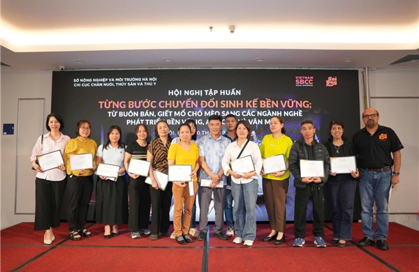 Chuyển đổi sinh kế từ buôn bán, giết mổ chó mèo sang các ngành nghề bền vững