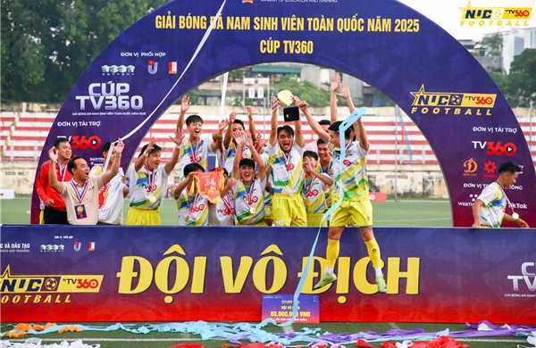 Ngôi vô địch giải bóng đá sinh viên toàn quốc trở về Đại học Huế sau 10 năm