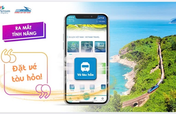 Khách du lịch có thể mua vé tàu trên ứng dụng Du lịch Việt Nam - Vietnam Travel