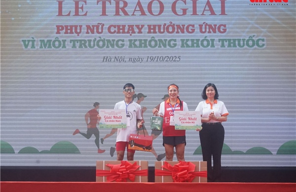 Lần đầu tiên tổ chức giải chạy ‘Phụ nữ chạy hưởng ứng Vì môi trường không khói thuốc’