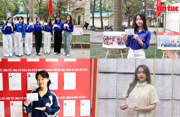 Cử tri trẻ lần đầu đi bầu cử: Tự hào cầm lá phiếu công dân 