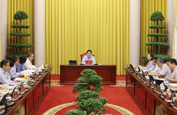 Chủ tịch nước Lương Cường làm việc với Văn phòng Chủ tịch nước về nhiệm vụ trọng tâm