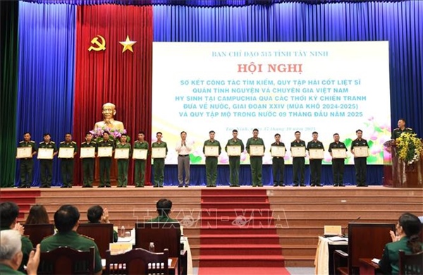 Tây Ninh: Quy tập 490 hài cốt liệt sĩ hy sinh tại Campuchia trong mùa khô 2024 - 2025
