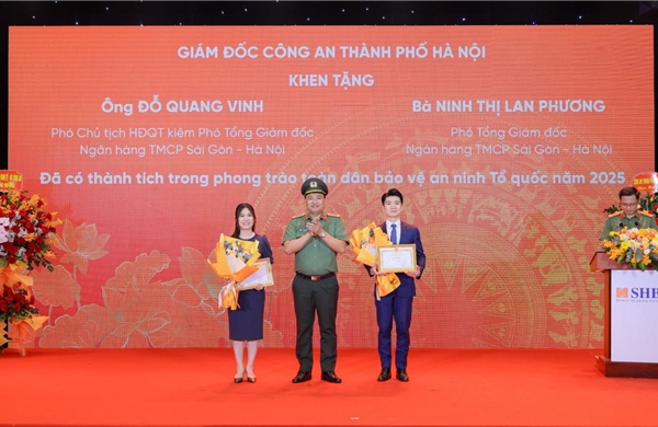 SHB được vinh danh vì đóng góp trong phong trào toàn dân bảo vệ an ninh Tổ quốc