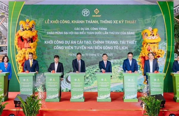 Sông Tô Lịch sẽ có diện mạo như thế nào khi Sun Group tham gia cải tạo công viên tuyến hai bên sông?