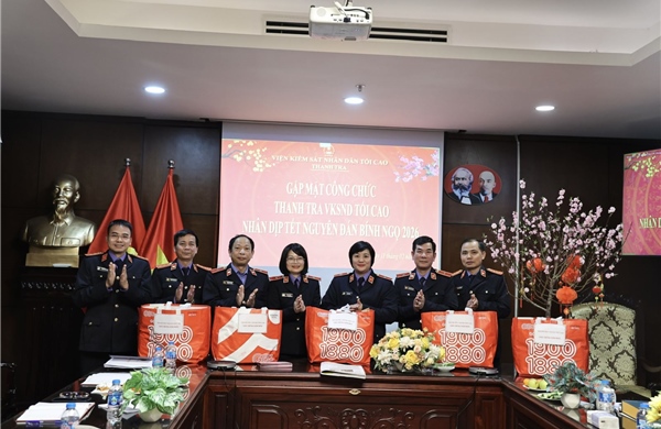 Thanh tra VKSND tối cao gặp mặt tri ân và chúc Tết công chức đơn vị