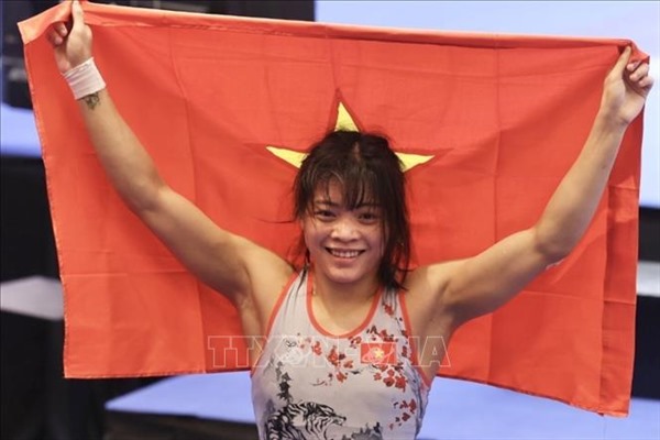 Các nữ đô vật Việt Nam nỗ lực giành vé dự Olympic 2024