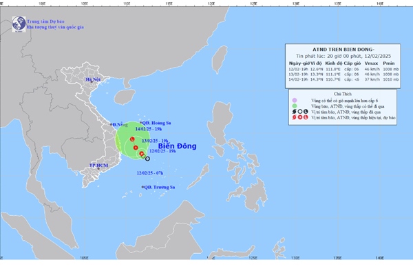 Không chủ quan trước áp thấp nhiệt đới trên biển Đông