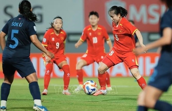 Giải vô địch bóng đá nữ Đông Nam Á: Đội tuyển nữ Việt Nam thắng đậm Campuchia 6-0 