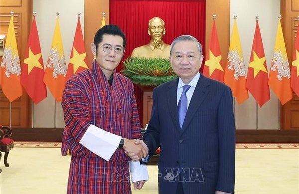 Tổng Bí thư Tô Lâm tiếp Quốc vương Bhutan