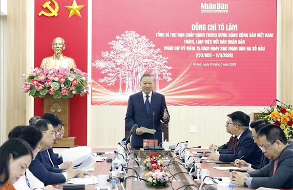 Tổng Bí thư: Báo Nhân Dân phát huy vị thế ngọn cờ đầu trong công tác tư tưởng của Đảng
