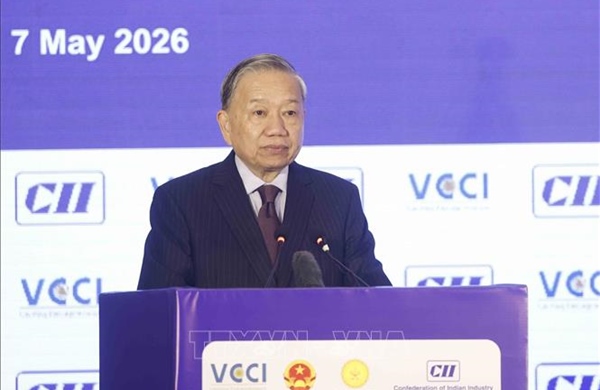 Tổng Bí thư, Chủ tịch nước Tô Lâm phát biểu khai mạc tại Diễn đàn Hợp tác Thương mại - Đầu tư - Du lịch Việt Nam - Ấn Độ