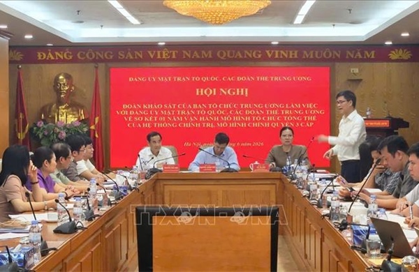 Bảo đảm hệ thống MTTQ, các đoàn thể trung ương vận hành hoạt động hiệu lực, hiệu quả