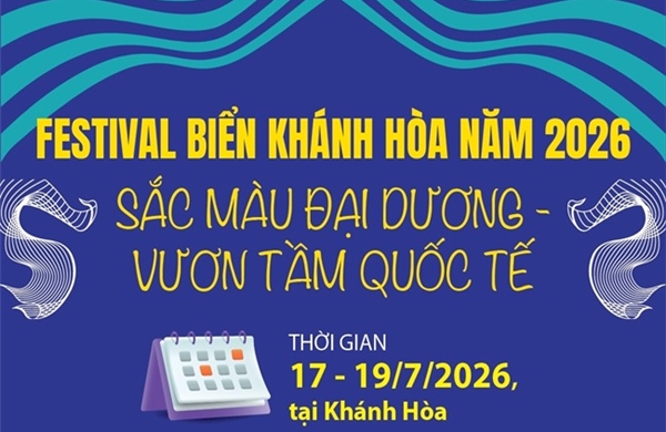 Festival Biển Khánh Hòa năm 2026: Sắc màu đại dương - Vươn tầm quốc tế