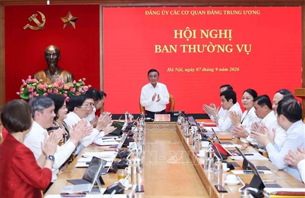 Thường trực Ban Bí thư chủ trì Hội nghị Ban Thường vụ Đảng ủy các cơ quan Đảng Trung ương