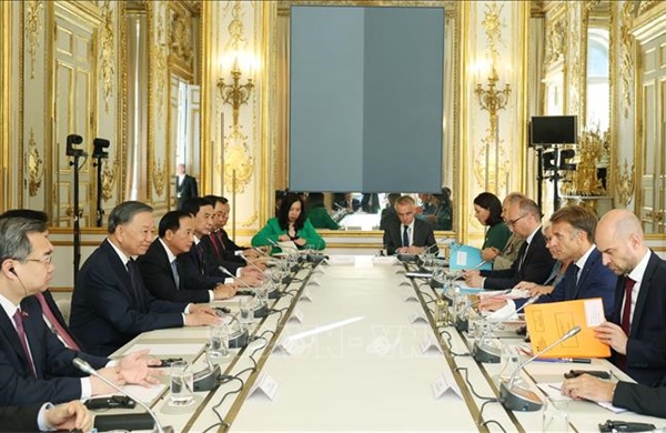 Tổng Bí thư, Chủ tịch nước Tô Lâm hội đàm với Tổng thống Pháp Emmanuel Macron