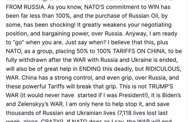 Tổng thống Mỹ Donald Trump ra ‘tối hậu thư’ về xung đột Ukraine cho toàn bộ NATO