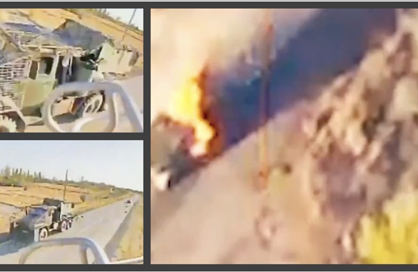 Video UAV Ukraine tấn công phá hủy bệ phóng Grad của Liên bang Nga