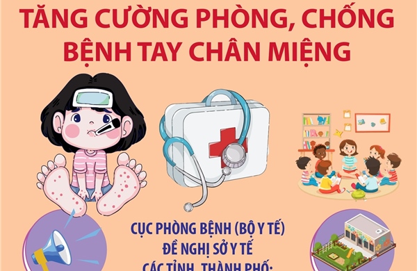 Tăng cường phòng, chống bệnh tay chân miệng trong thời gian tới