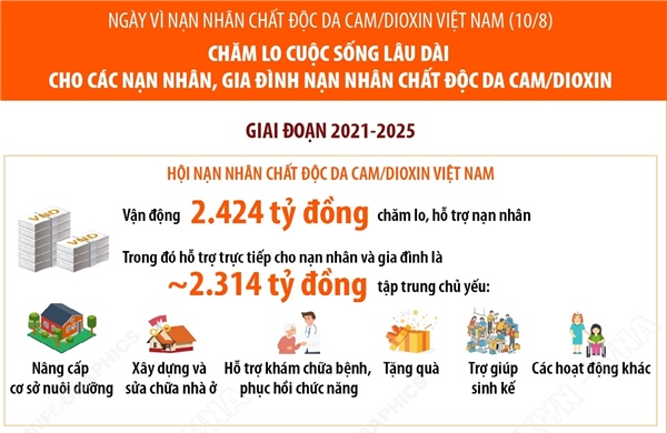Chăm lo cuộc sống lâu dài cho các nạn nhân, gia đình nạn nhân chất độc da cam/dioxin