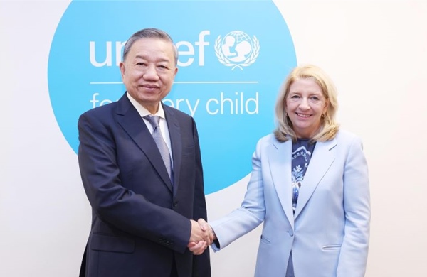 Tổng Bí thư, Chủ tịch nước Tô Lâm gặp Giám đốc điều hành UNICEF