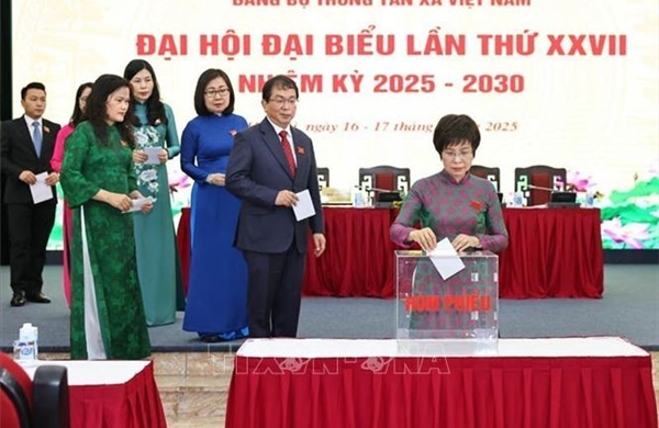 Đại biểu bầu Ban Chấp hành Đảng bộ Thông tấn xã Việt Nam khóa 27, nhiệm kỳ 2025 - 2030