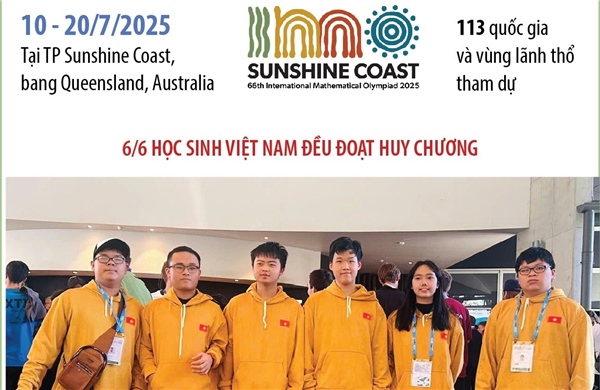 Việt Nam xếp thứ 9/113 quốc gia và vùng lãnh thổ tham dự Olympic Toán Quốc tế 2025