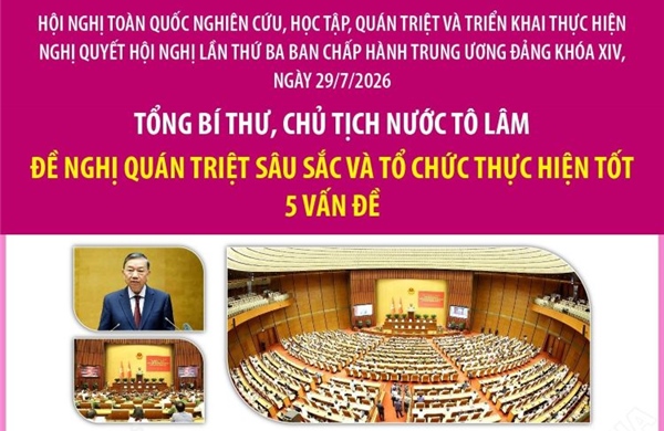 Nghị quyết Trung ương 3: Tổng Bí thư Chủ tịch nước Tô Lâm đề nghị quán triệt sâu sắc và tổ chức thực hiện tốt 5 vấn đề
