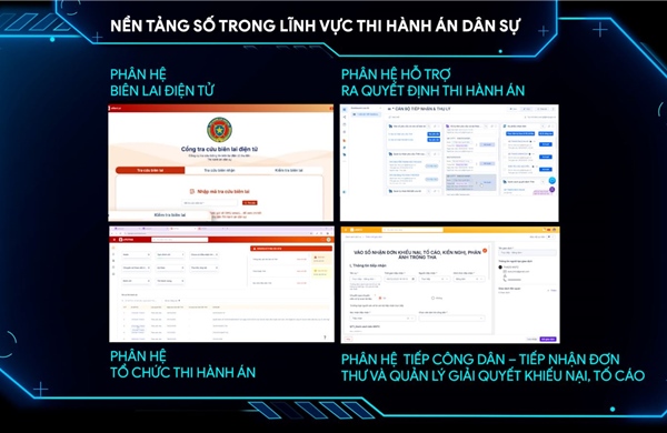 Ứng dụng nền tảng số dùng chung trong công tác thi hành án dân sự