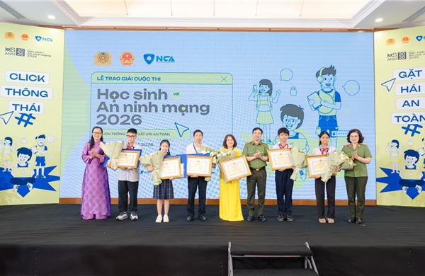 Trao giải cuộc thi 'Học sinh với An ninh mạng 2026' 