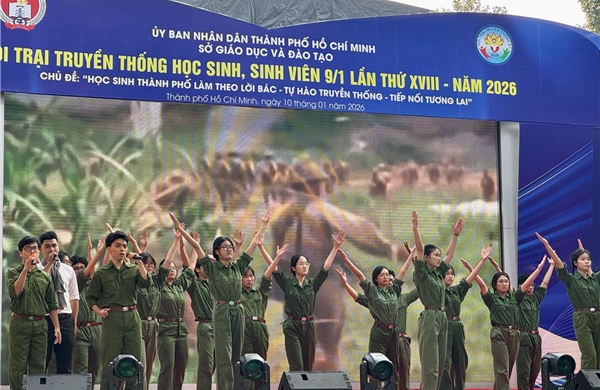 15.000 học sinh TP Hồ Chí Minh tham gia Hội trại truyền thống