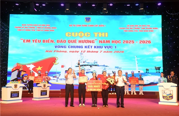 Đội Bạch Long Vĩ giành giải Nhất cuộc thi cấp khu vực ‘Em yêu biển đảo quê hương’