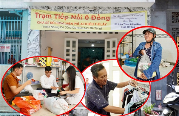 ‘Trạm tiếp nối 0 đồng’ tiếp nối yêu thương