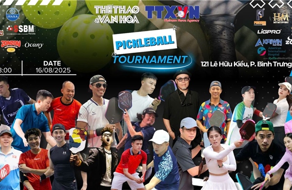 Nhiều nhà báo, nghệ sĩ tranh tài tại giải Pickleball Báo Thể thao và Văn hoá