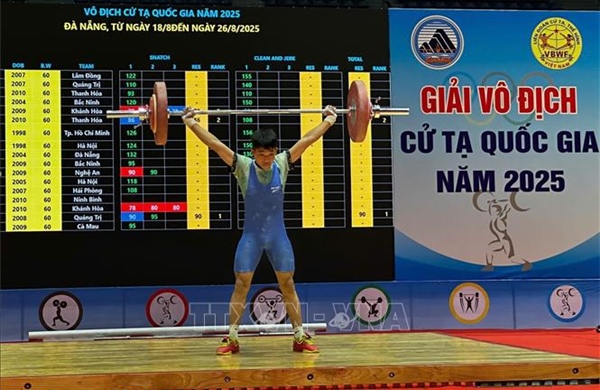 Khai mạc Giải Vô địch Cử tạ Quốc gia năm 2025