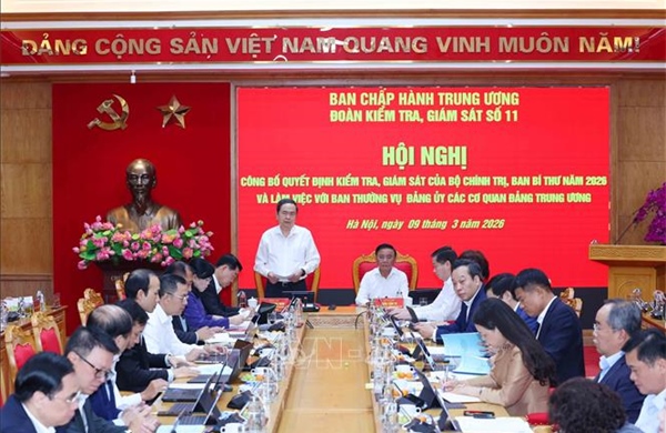 Công bố quyết định kiểm tra, giám sát đối với Ban Thường vụ Đảng ủy các cơ quan Đảng Trung ương