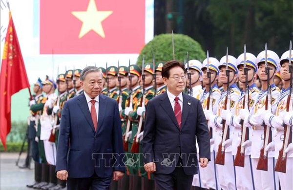 Tổng Bí thư, Chủ tịch nước Tô Lâm chủ trì Lễ đón chính thức Tổng thống Hàn Quốc