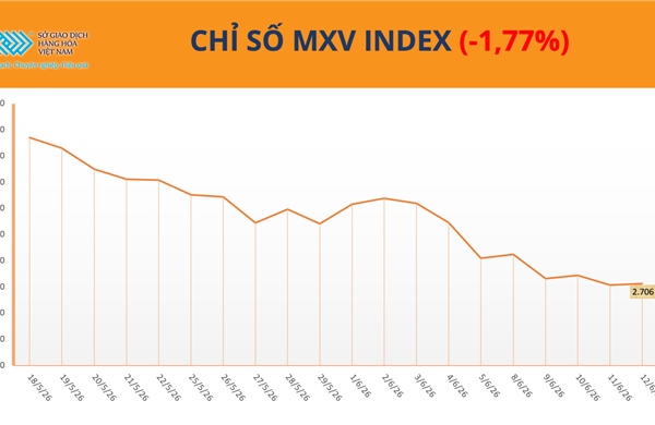 Chỉ số MXV-Index đánh mất 1,8%, cà phê nổi bật giữa nhịp điều chỉnh của thị trường