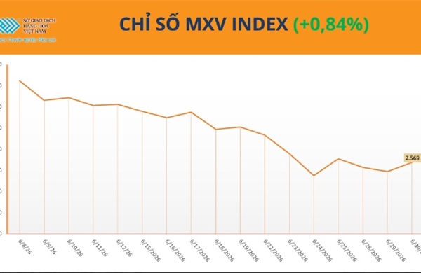 Lực mua chiếm ưu thế, MXV-Index tăng nhẹ lên 2.568 điểm phiên cuối tháng 6