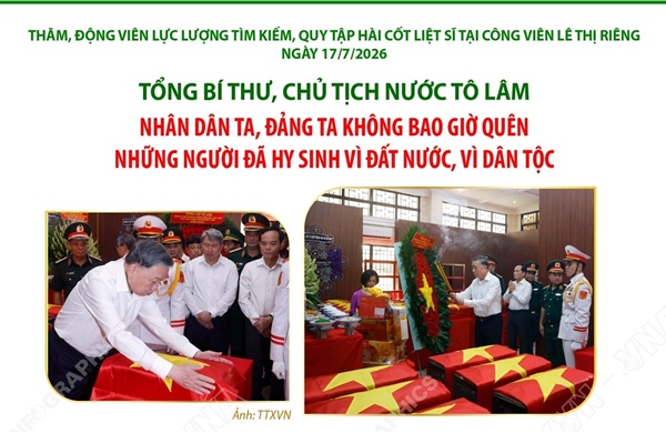 Nhân dân ta, Đảng ta không bao giờ quên những người đã hy sinh vì đất nước, vì dân tộc